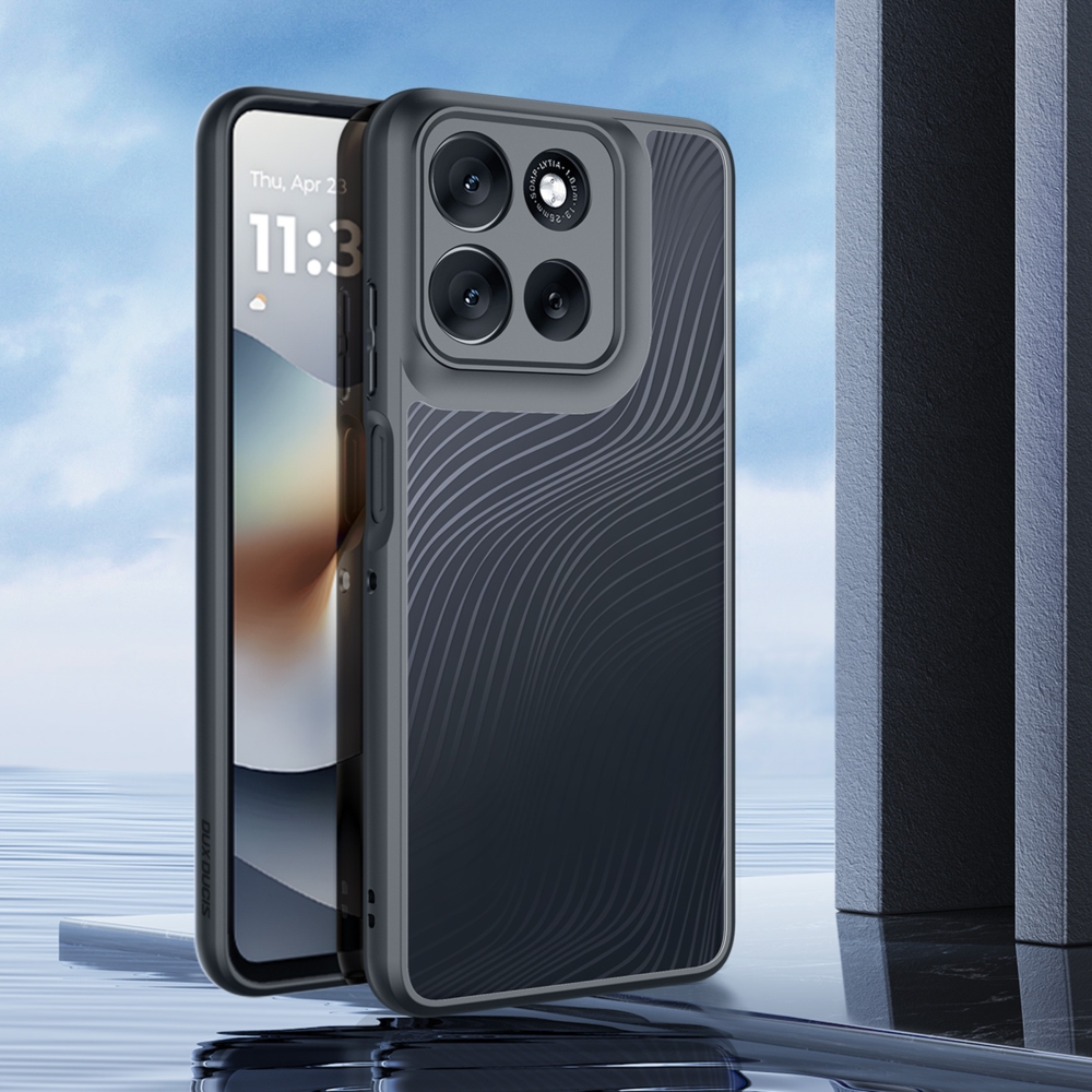 Etui ochronne Dux Ducis AIMO do Motorola Moto G56, czarno-przezroczyste.